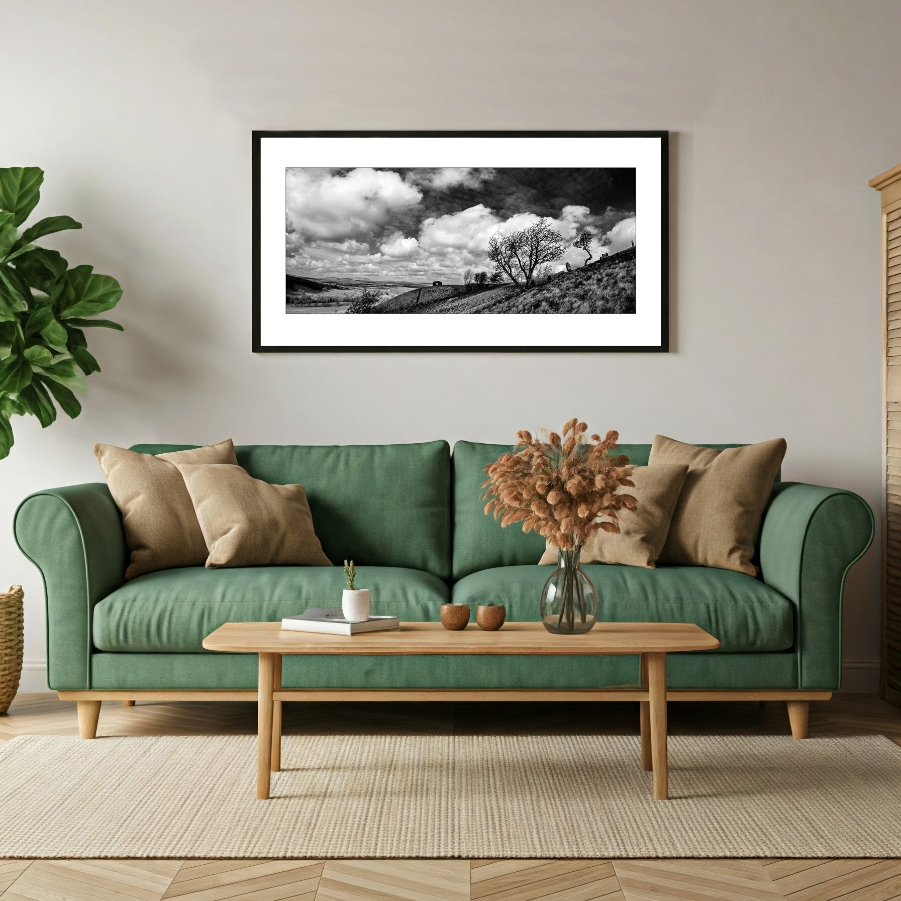 Discover the haunting beauty of 'The Atom Panopticon' with this striking black and white wall art print. This historic Lancashire landmark is captured in a dramatic landscape setting.