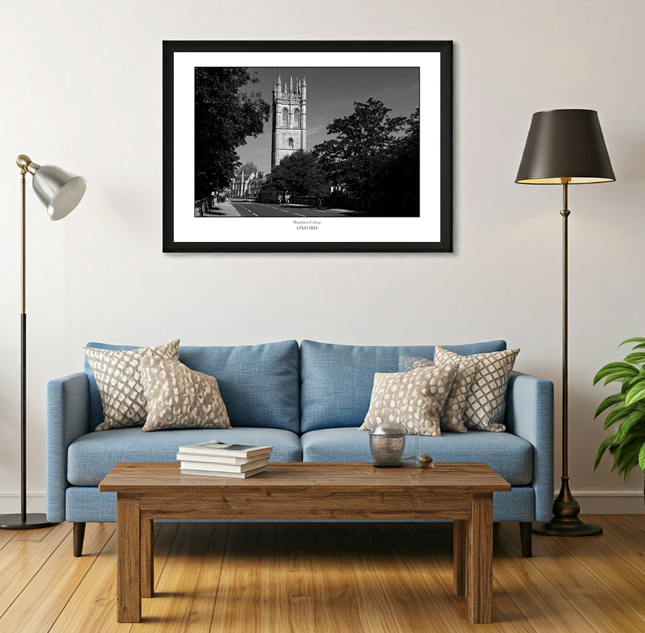 Wall art poster print of Magdalen college tower - ideal Gift or souvenir momento of Oxford, 