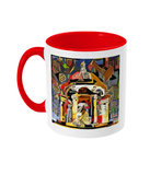 Queens college Oxford mug red