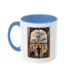 Queens College Oxford Mug with light blue handle