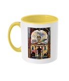 Queens College Oxford Mug with yellow handle