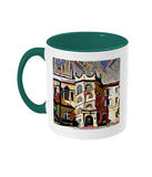Hertford College Oxford mug with green handle
