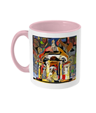 Queens college Oxford mug pink