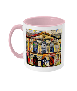 Worcester college Oxford mug red