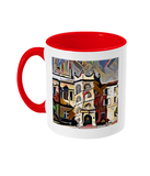 Hertford College Oxford mug with red handle