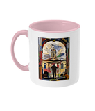 Queens College Oxford Mug with pink handle