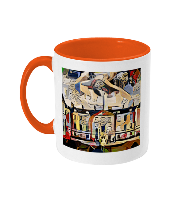 Humanities Oxford College Mug with orange handle