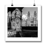 B&W poster print of Oxford All Souls College