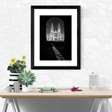 Black and White Print All Souls College Oxford