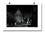 B&W Print of Oxford Radcliffe Camera Square, taken at night