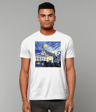 Balliol College Oxford University Men's white organic cotton t-shirt with art design