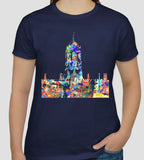Tom Tower Christ Church College Oxford university navy t-shirt ideal student gift or souvenir