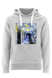 Corpus Christi College Oxford University unisex grey organic cotton hoodie with art design 