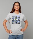 Oxford University Ladies organic cotton grey t-shirt with art design