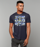 Oxford University Men's organic cotton navy t-shirt with art design