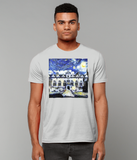 Oriel College Oxford University Men's grey organic cotton t-shirt with art design