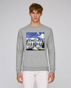 Oriel College Oxford Ladies grey organic cotton sweatshirt with art design