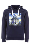 Radcliffe Camera Oxford organic cotton navy hoodie with art design