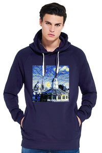 Sheldonian Oxford University Men's navy organic cotton hoodies with art design
