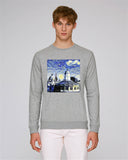 Sheldonian Spires of Oxford University men's grey organic cotton sweatshirt with art design