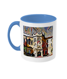 Hertford College Oxford mug with light blue handle