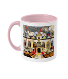 Oriel college Oxford mug pink