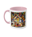 St Hugh's college Oxford mug pink
