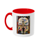 Queens College Oxford Mug with red handle
