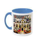 Oriel college Oxford mug light blue