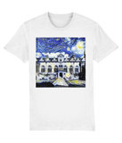 Oriel College Oxford University unisex white organic cotton t-shirt with art design