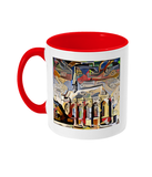 Exeter College Oxford mug with red handle