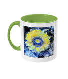 Sunflower Alumni mug with light green handle