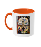 Queens College Oxford Mug with Orange handle